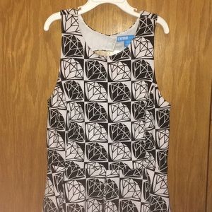 Diamond Print Skater Dress